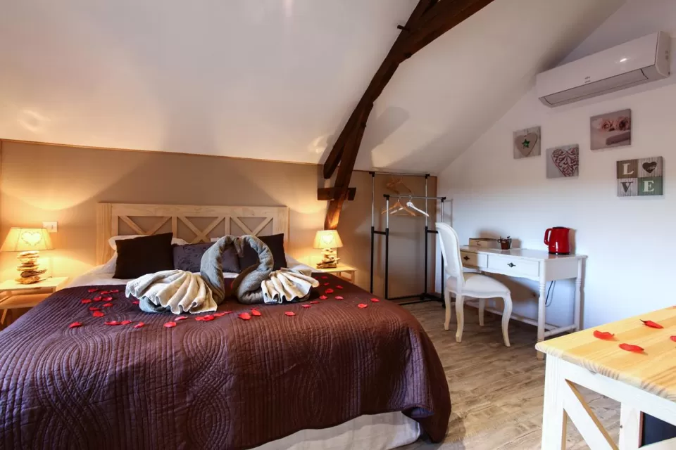 Chambre double avec salle de bain