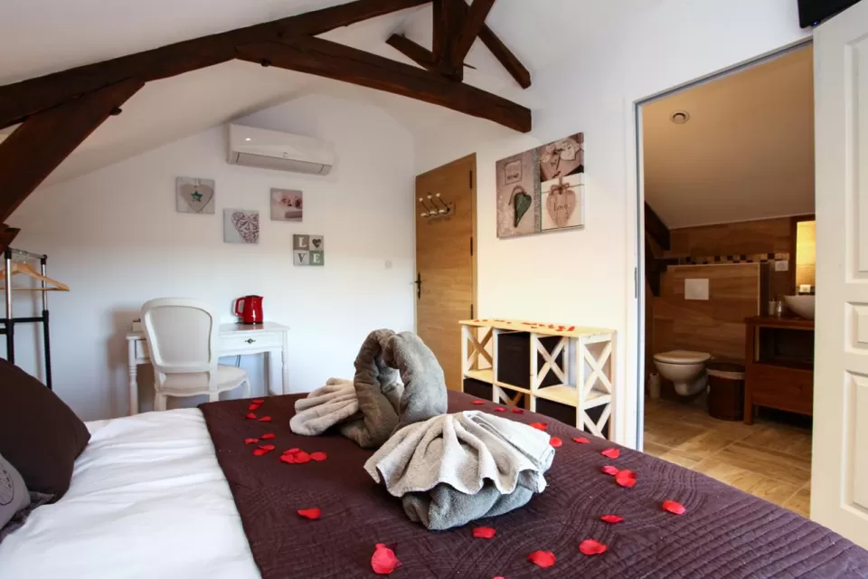 Chambre double avec salle de bain
