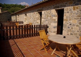 Terrasse avec vue sur le jardin 